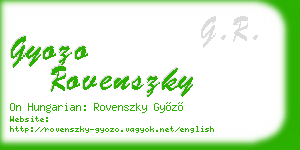 gyozo rovenszky business card